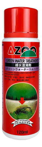 Removedor De Alga Verde Green Water Azoo 120ml Para Acuario