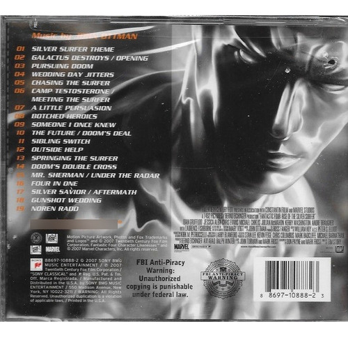 John Ottman Fantastic Four Rise Of The Silver Surfer Cd (Usado)