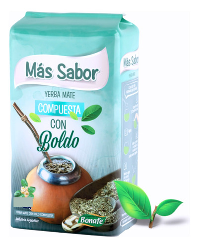 Yerba Mate Compuesta Boldo Mas Sabor 1 Kg 