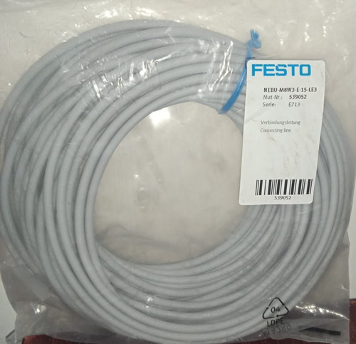 Cable, Marca: Festo, Modelo: Nebu-m8w3-e-15-le3 (Usado)