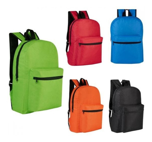 Mochila Escolar Juvenil Laptop Economica Unisex Colores