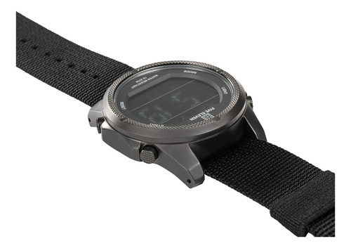 Reloj Táctico 5.11 Division Digital Correa Negro Bisel Negro Fondo Negro