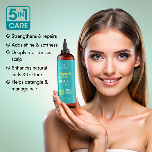 Aceite Capilar Botanic Hearth, Argán Y Biotina, 200 Ml, Fort