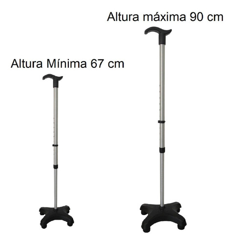 Bastão 4 Apoios Premium Takecare - Alumínio Leve - Ajustável