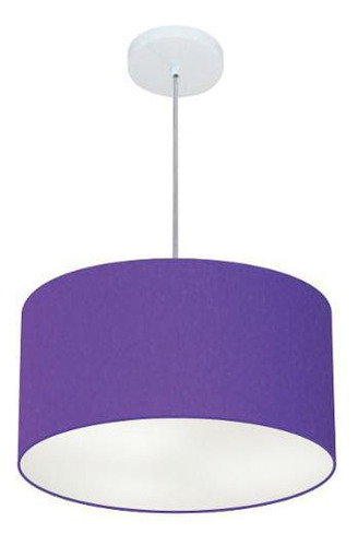 Lustre Pendente Cilíndrico Md-4099 40x25cm Roxo - Bivolt