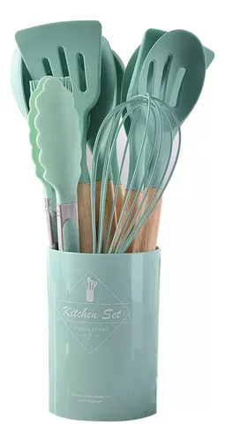 comprar Set De 14 Cucharas Y Ollas Antiadherentes Para Cocinar S