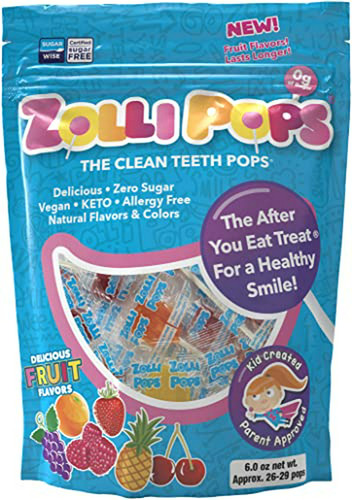 Zollipops Paleta Limpia Dientes - Sabores Variados 8oz