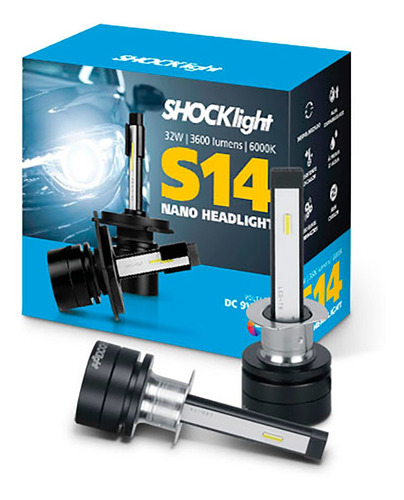 Kit Lâmpadas Led S14 Nano 6000k 12v 32w 7200lm Shocklight