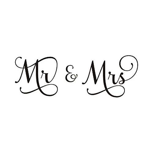 (50 Pulgadas X 17 Pulgadas) Letras Mr And Mrs Vinilo Fa...