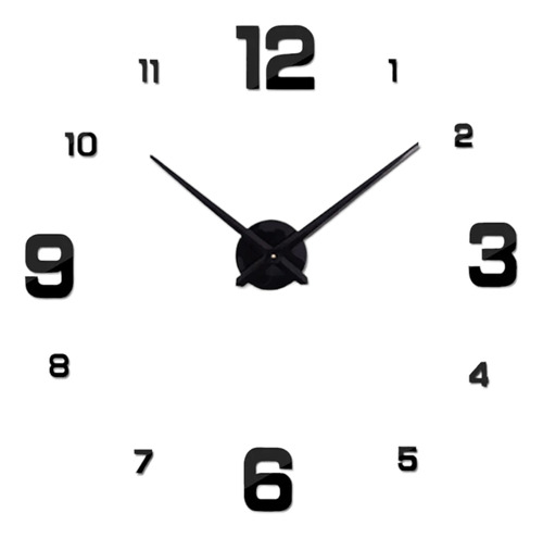Reloj Diy 3d Espejo Autoadhesivo Acrilico De Pared Zh04910