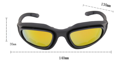 Kit De Gafas Tácticas C5 Polarizadas Uv400. Lentes Deportiva