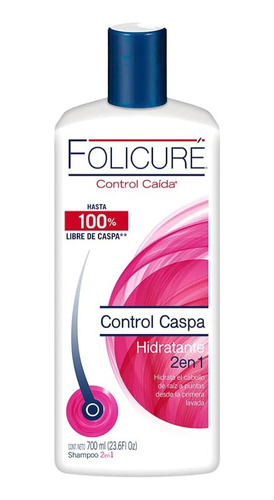 Folicuré Shampoo Hidratante 2en1 Control Caspa 700 Ml