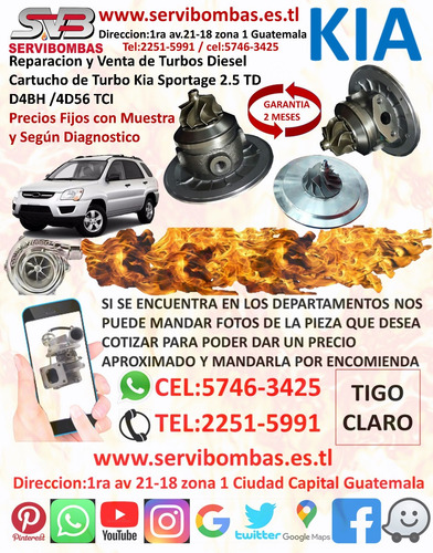Venta De Turbo Kia Sorento 2.5 Crdi/d4cb/140cv 733952-5004