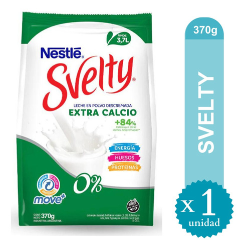 Leche En Polvo Svelty Extra Calcio 370g X 1 Unidad - Ma