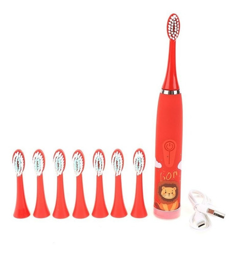 Imagen 4 de 10 de Cepillo Dental Para Niños Eléctrico Usb: Divertido, Alegre