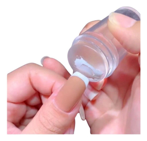 Carimbo De Unha Francesinha Silicone Transparente Nailart
