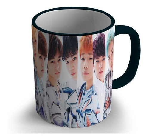 Taza Borde De Color Azul Infinite-005