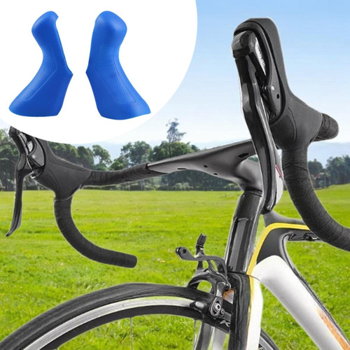 2 Piezas De Cubierta De Palanca De Cambios De Bicicleta Azul