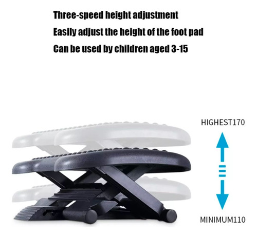 Reposa Apoya Pies Ergonómico 3 Pos.