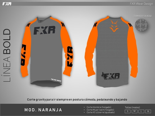 Jersey  Fxr Mtb Bold Mod. Naranja