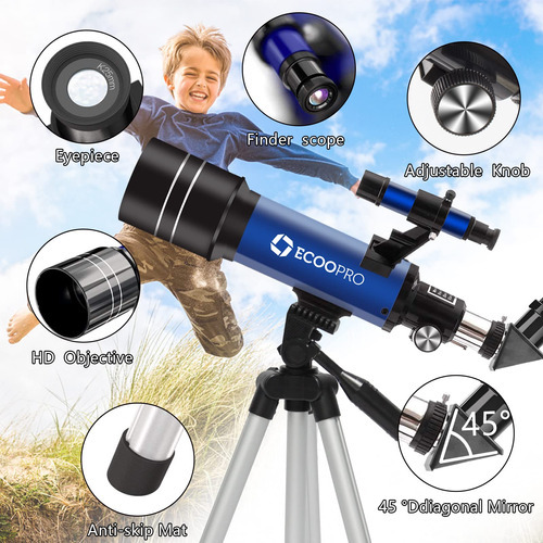 Telescopio Refractor Astronómico Ecoopro 3216595147 70 Mm Con