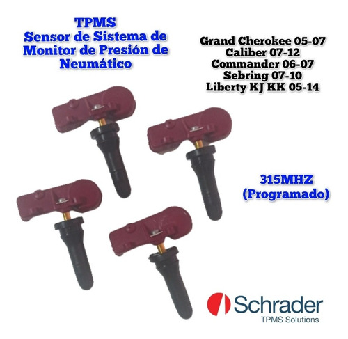 Sensor Tpms Presión Caucho Grand Cherokee Wk 2005 2006 2007