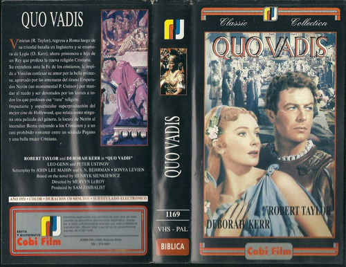 Quo Vadis Robert Taylor Deborah Kerr Vhs