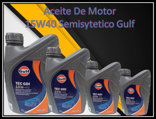 Aceite De Motor  15w40 Semisytetico Gulf