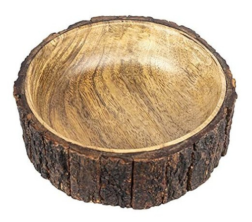 Cuenco De Madera De Mango Con Corteza De Árbol Gocraft, Tama