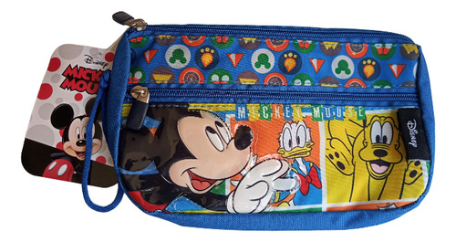 Cartuchera Mickey/doble Cierre Diseño Pato Donald Pluto Niño