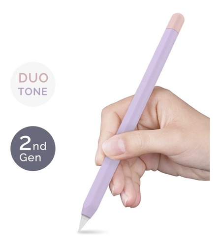 Funda Silicona Apple Pencil 2 Generación Color Morado Pastel