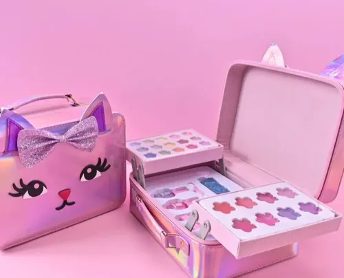 Set Maleta Maquillaje Belleza Infantil Gatito Tornasol | MercadoLibre