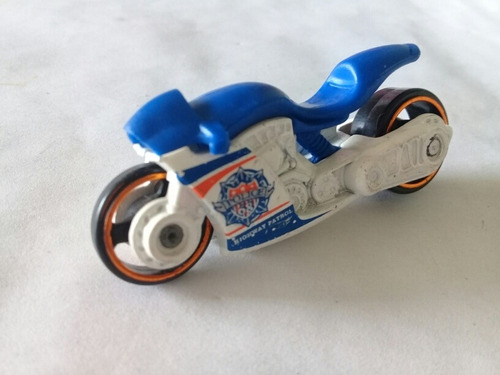 Hot Wheels Street Sthealt Highway Patrol Moto Azul