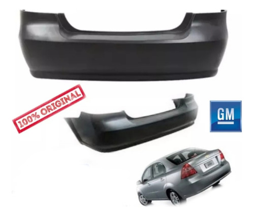 Parachoque Trasero Aveo Ls Lt 2007-2014 4puerta Gm 