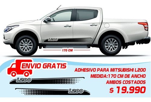 Adhesivos Mitsubishi L200, Puertas Ambos Costados.