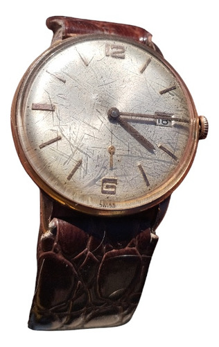 Reloj A Cuerda Mecánico Vintage Renis Enchapado Oro (Usado)