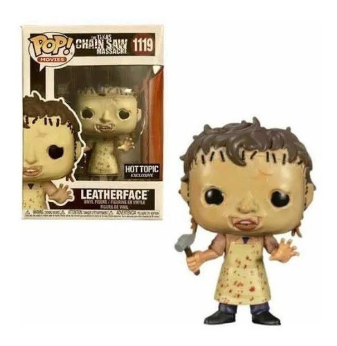 Funko Pop Leatherface 1119 Hot Topic Exclusive Sticker Negro