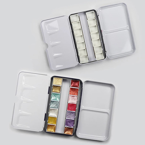 Paleta De Acuarela Bandeja De Pintura Vacía, Estuche De