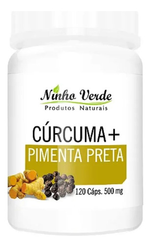 Cúrcuma Com Pimenta Preta 120 Cápsulas - Ninho Verde