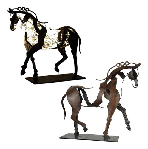 Escultura De Caballo, Adorno De Metal, Abstracto, Moderno Y