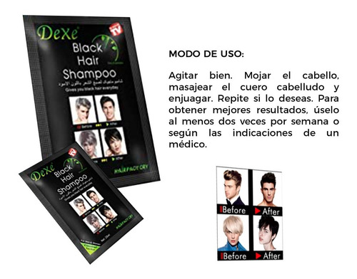 Imagen 2 de 4 de 3 Black Hair Shampoo 25ml X 30
