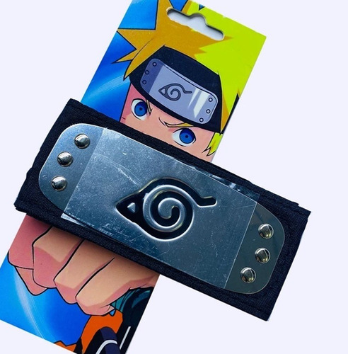 Vincha Naruto  Bandana Konoha Negra Importado 5cm Altura