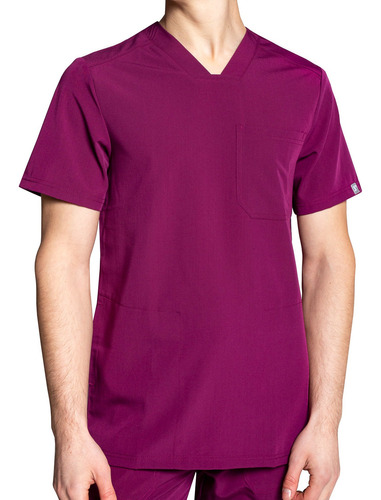 Polera Hombre Scorpi Comfort -burdeo- Uniformes Clínicos