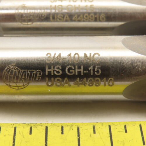 Natc 3/4 -10 Nc Hs Gh-15 Plug Tap 4 Straight Flute Made Aal