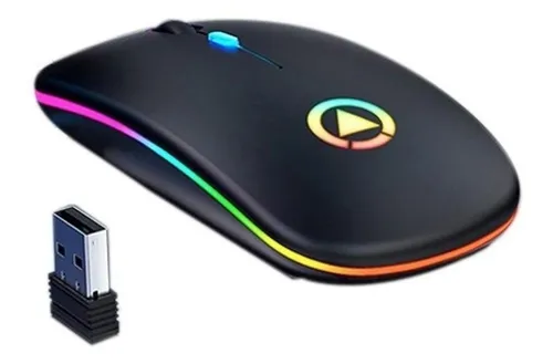Mouse gamer de juego inalámbrico recargable YindiaoInalámbrico con USB A2 negro