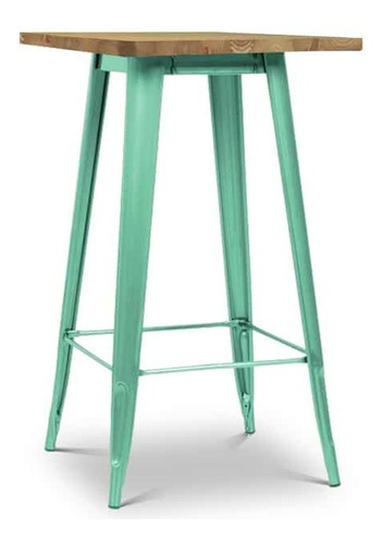 Imagen 1 de 4 de Mesa Alta Tolix Verde Menta - Samic