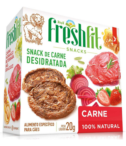 Mini Snack Freshfit Spin Pet - 20grs - Carne