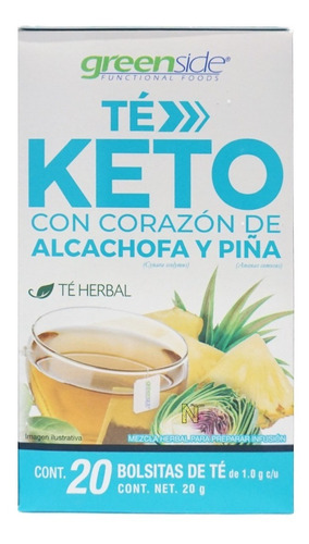 Greenside Té Keto Con Corazón De Alcachofa Y Piña 20g Sfn 