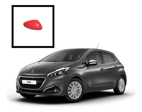 Cacha De Espejo Peugeot 208 Y 2008 Rojo Rubi 13 En Adelante