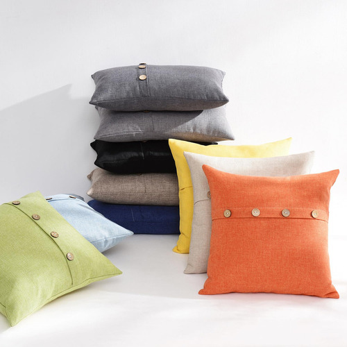 Meekio Juego De 2 Fundas De Almohada Cuadradas De Color Beig